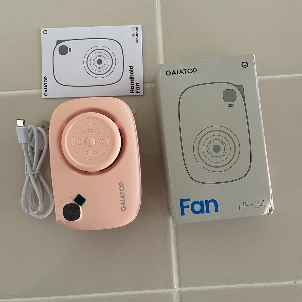 Mini Fan Camera Style With Mirror & Digital Displ… - image 1
